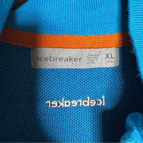 Icebreaker ZoneKnit Merino Wool Vest Men’s XL Deep Geo Blue Navy Insulated - Picture 6 of 15